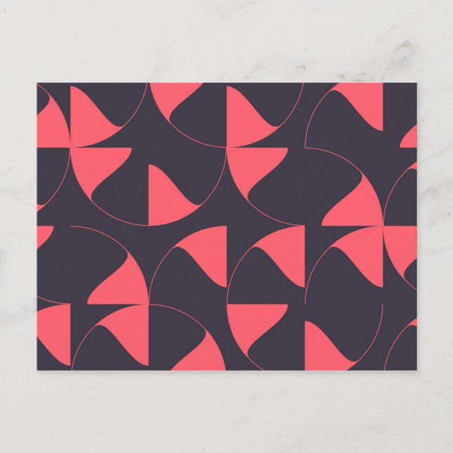 Elegant, chic, abstrakt, cirkelformade geometriska vykort (Framsida)