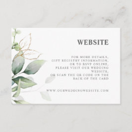 Elegant chic airy eucalyptus QR Code webbplats Tilläggskort