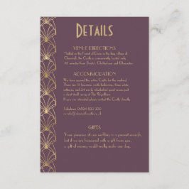 Elegant Chic Art Deco Underbar Gatsby-information  Tilläggskort