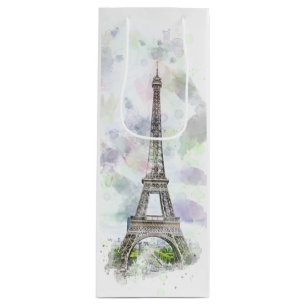 Elegant Chic Artistic Eiffel Torn Paris, Frankrike
