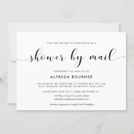 Elegant chic Baby Shower med post Inbjudningar