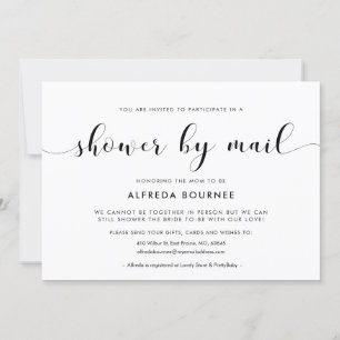 Elegant chic Baby Shower med post Inbjudningar