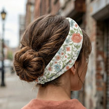 Elegant chic bandana med blomsterkonst mönster