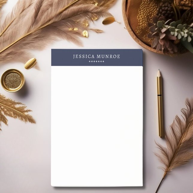 Elegant Chic - blå Personlig Post-it Block (Skapare uppladdad)