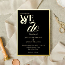 Elegant Chic Black & Guld Typography Vi gör