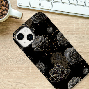Elegant Chic Black och Guld Glitter Mönster