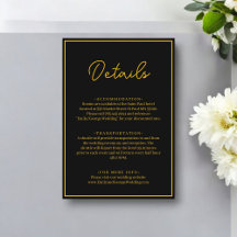 Elegant Chic Black och Guld Modern lyx Bröllop