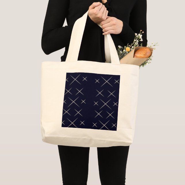 Elegant chic Blåsvart jumbo Tote Bag Jumbo Tygkasse (Framsida (produkt))