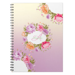 Elegant, Chic, Blommig -Personlig Anteckningsbok