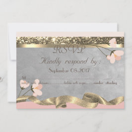 Elegant Chic  Blommig RSVP Inbjudningar