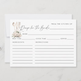 Elegant Chic Blommigt Utensils Recipe för Bride