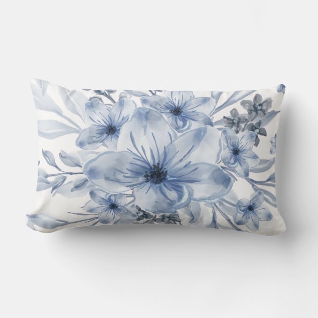 Elegant chic blomster lumbarkudde (Framsida)