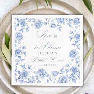 Elegant Chic Blue Toile Chinoiserie Möhippa Pappersservett