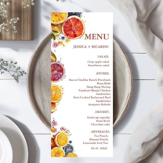 Elegant & Chic Boho bee Wildblomma Bröllop Bord Meny (Skapare uppladdad)