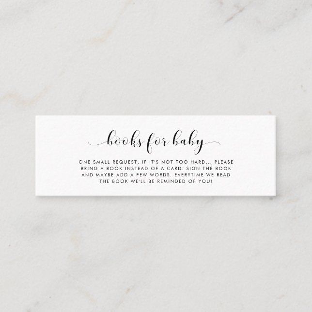 Elegant chic Bokar för baby-visitkort Mini Visitkort (Framsida)