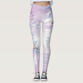 Elegant Chic Botaniskt fåglar Leggings