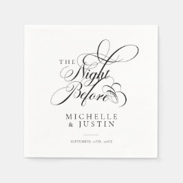 Elegant Chic Bröllop Rehearsal Middag Pappersservett