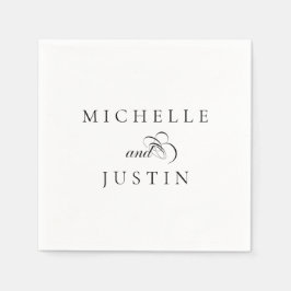 Elegant chic bröllvsrepetition middag pappersservett