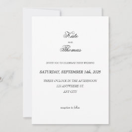 Elegant Chic Budget Minimalistisk Klassisk Inbjudningar