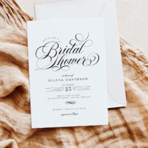 Elegant Chic Calligraphy Script-Möhippa Inbjudningar