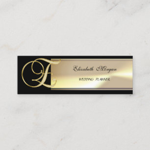 Elegant Chic Charming Sofistikerad-Monogramm Mini Visitkort