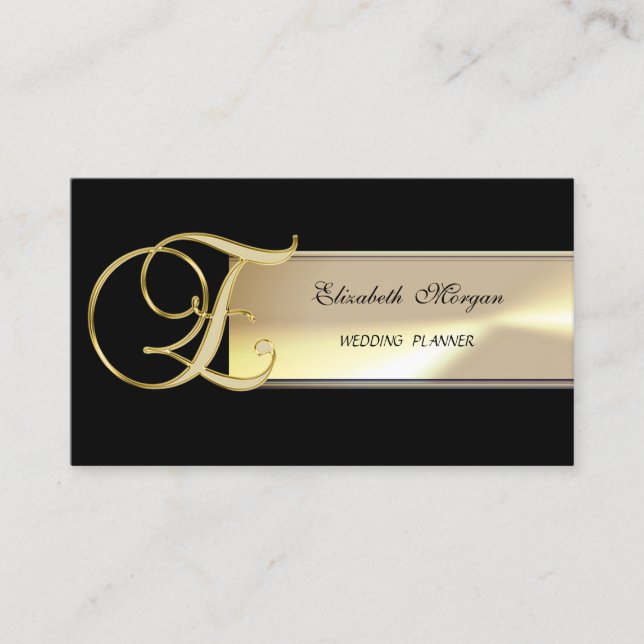 Elegant Chic Charming Sofistikerad-Monogramm Visitkort (Framsida)