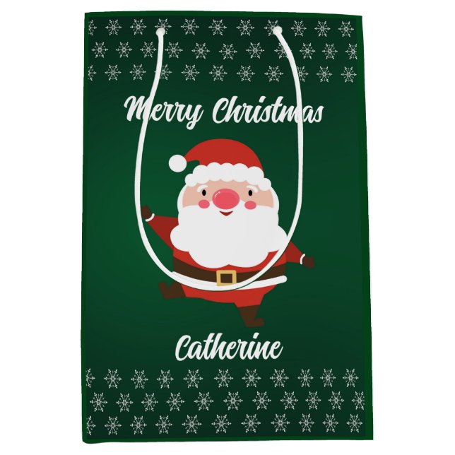 Elegant Chic Cute Modern Festive Red and Grönt (Framsidan)