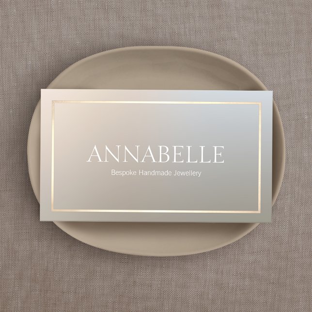 Elegant Chic Designer Guld Gräns Visitkort (Skapare uppladdad)