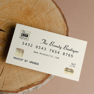 Elegant Chic Elfenbenskusten Guld Luxury Kredit Ca Visitkort