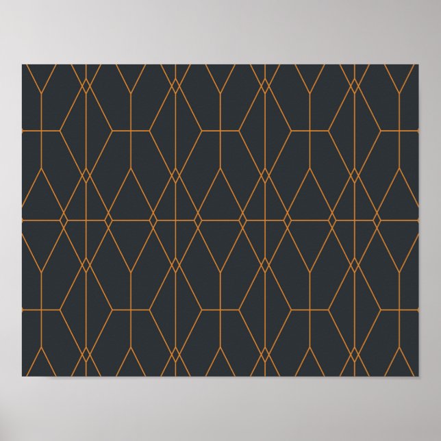 Elegant, chic, enkel, lyxig mönster-konst poster (Framsidan)