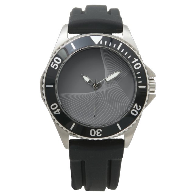 Elegant, chic, enkel, modern grafisk mönster-konst armbandsur (Framsida)