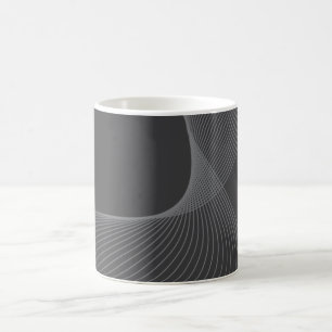Elegant, chic, enkel, modern grafisk mönster-konst kaffemugg