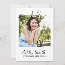 Elegant Chic Examen Invitation Inbjudningar