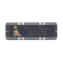 Elegant chic fancy hund tema returadressetikett