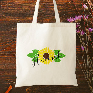 Elegant Chic Färg Boho Watercolor Blommigt Tygkasse