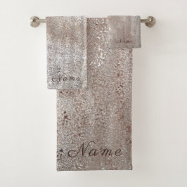 Elegant chic faux brun guld sparkly glitter