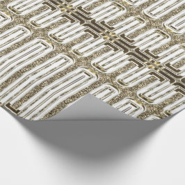 Elegant Chic Faux Guld Foil White Presentpapper