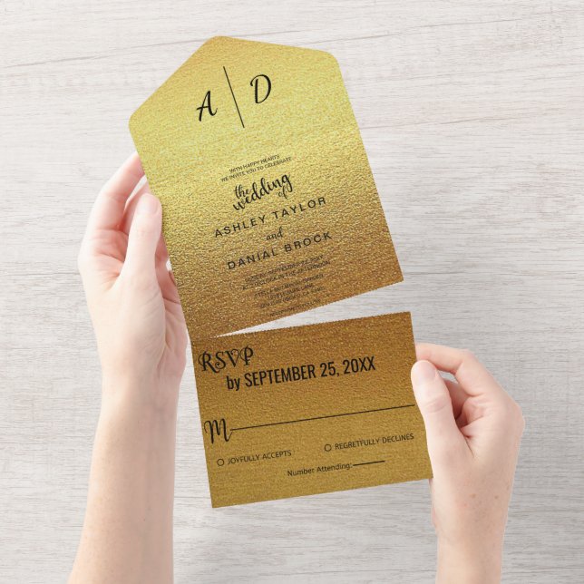 Elegant chic finare, klassy guld glitter (Avrivbar del)