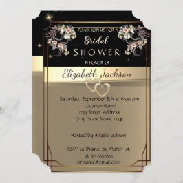 Elegant Chic Flowers Möhippa Inbjudningar