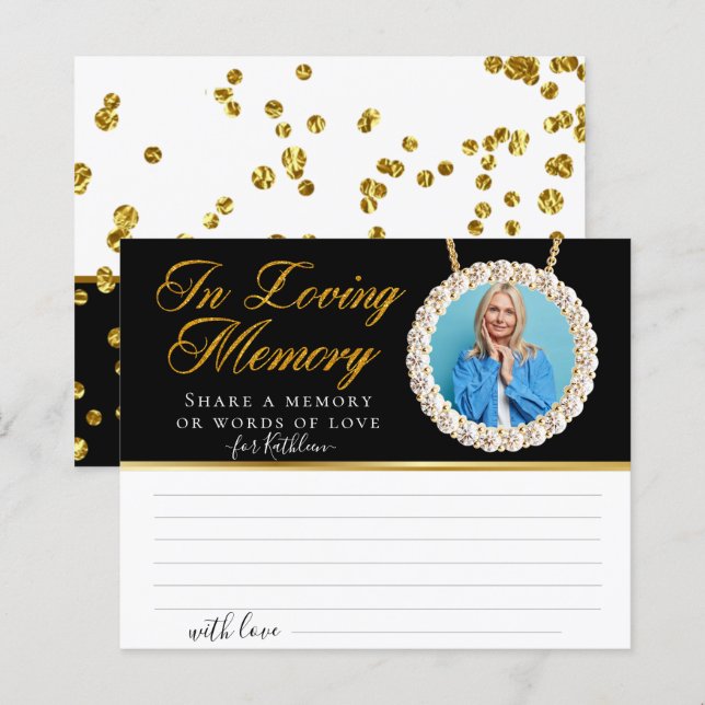 Elegant Chic Foto  ett minneskort (Fram/baksida)