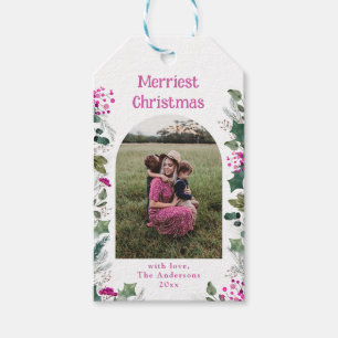 Elegant Chic Fotomerest Juletiketter Presentetikett