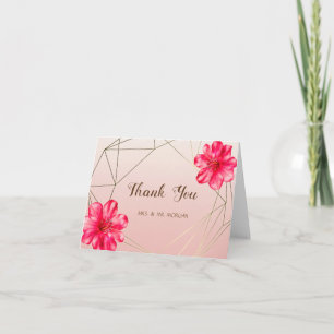 Elegant Chic Geometrisk, Hibiskus Tack Kort