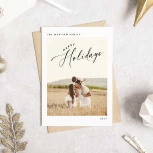 Elegant Chic Glad helg Photo jul Card Julkort