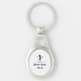 Elegant Chic Golf Keychain popular gift 2026 Ovalt Silverfärgad Nyckelring