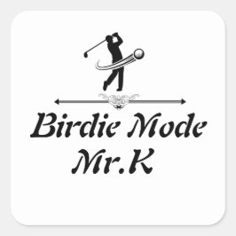 Elegant Chic Golf Square sticker gift 2026 Fyrkantigt Klistermärke