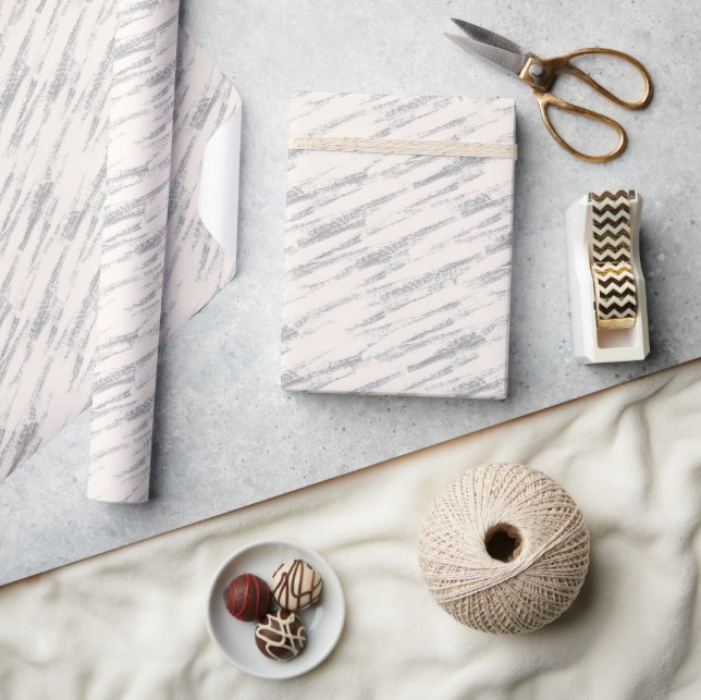 Elegant Chic Grått Coola Modern minimalistisk muri Presentpapper (Hantverk)