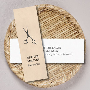 Elegant Chic Grått Scissors Hair Stylist Mini Visitkort