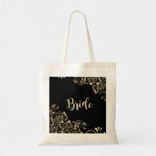 Elegant Chic Guld Blommor, Brud Tygkasse