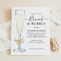 Elegant Chic Guld Brunch och Bubly Möhippa