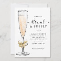 Elegant Chic Guld Brunch och Bubly Möhippa